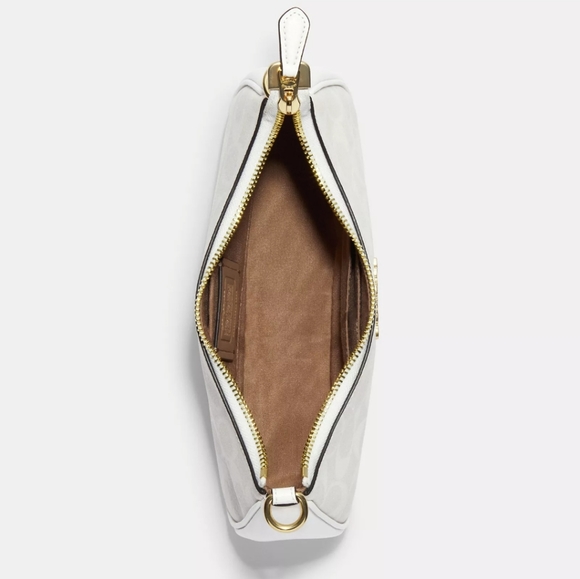 NEW! Teri Shoulder Bag in Signature Canvas in Gold/Chalk/Glacier White-SOLD OUT! - Picture 2 of 9